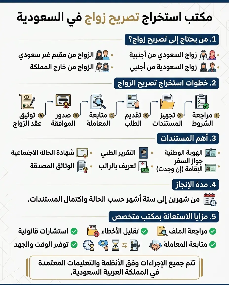 مكتب استخراج تصريح زواج